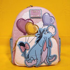 Loungefly Disney Eeyore Heart Balloons Valentines Winnie the Pooh Mini Backpack